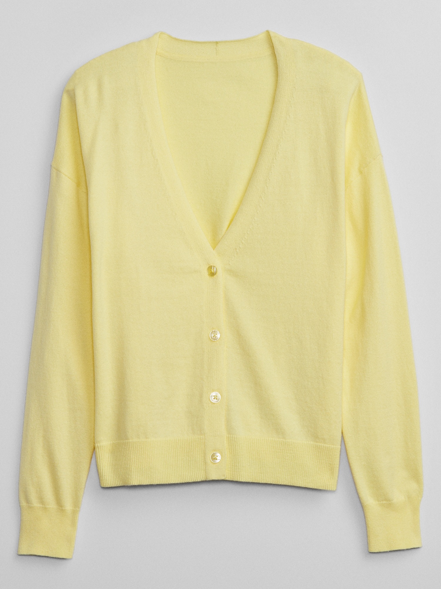 v neck yellow cardigan