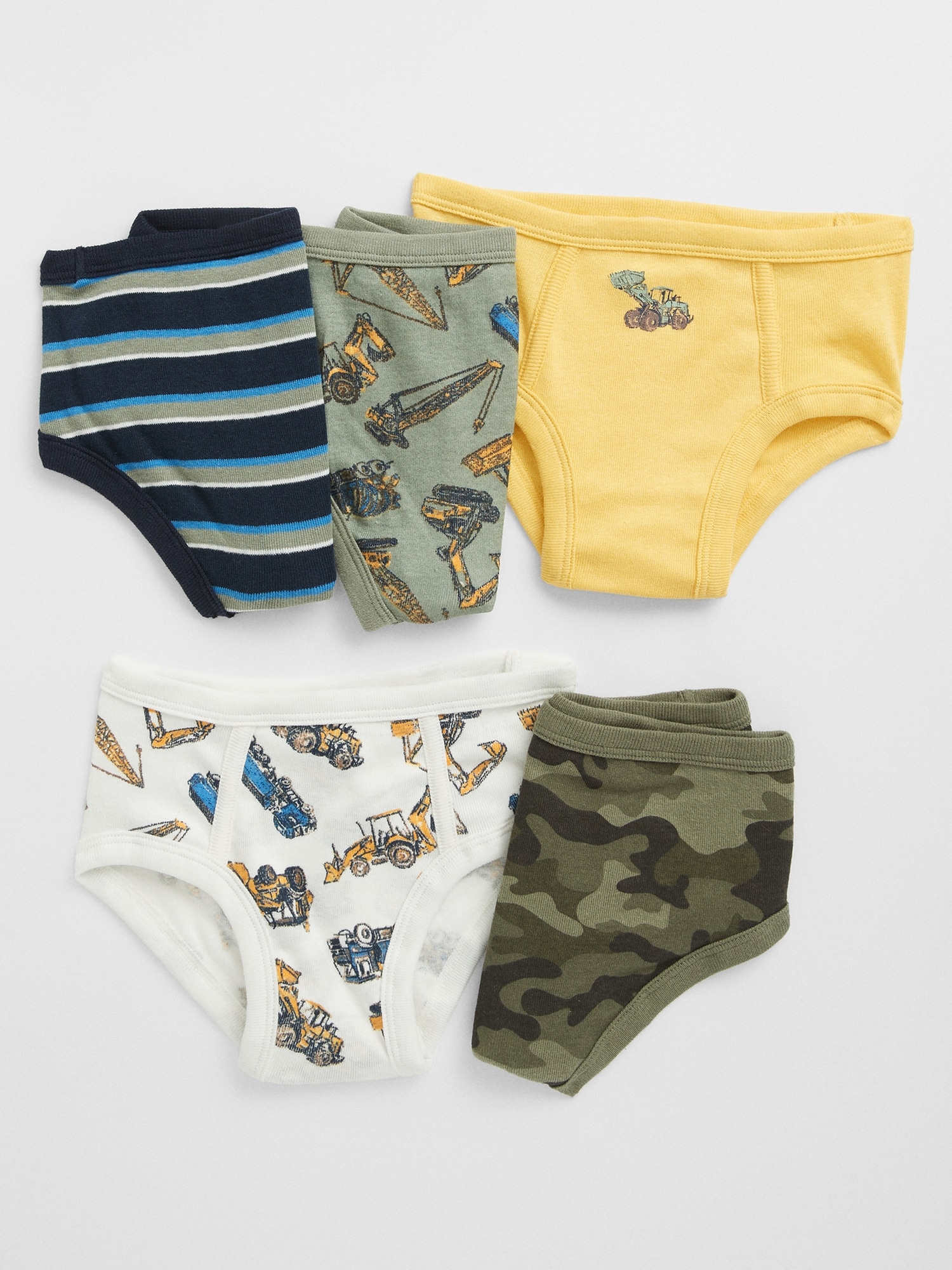 Boys' 5 pack Briefs in Diggers