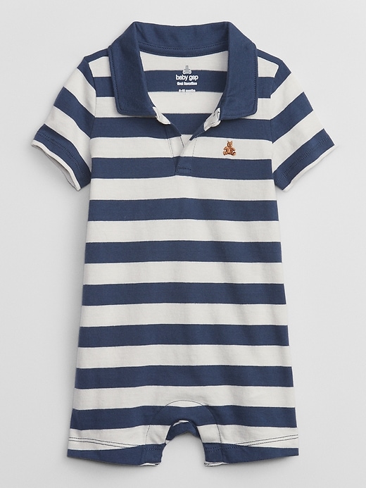 Image number 1 showing, Baby Johnny Collar Polo Romper
