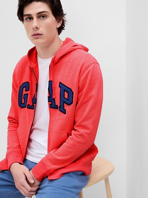 Gap Logo Sherpa-Lined Full-Zip Hoodie