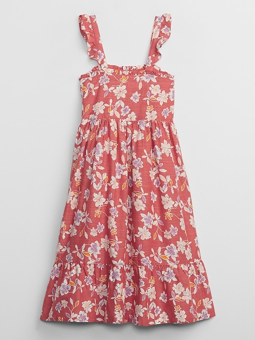 Image number 2 showing, Kids Smocked Print Midi Dress