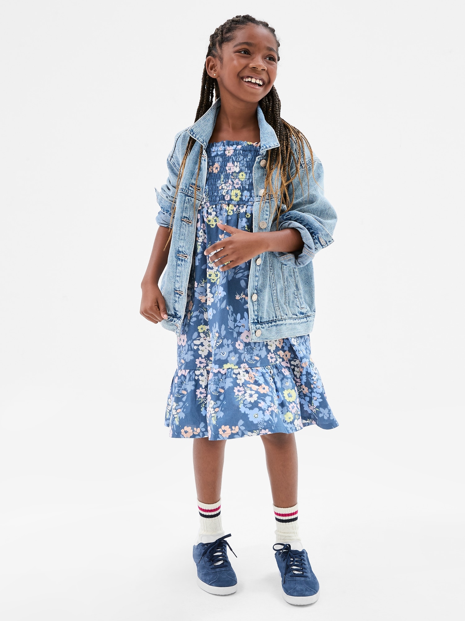 Kids Smocked Midi Dress | Gap Factory