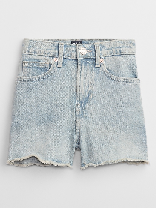 Image number 1 showing, Kids High Rise Mom Jean Shorts