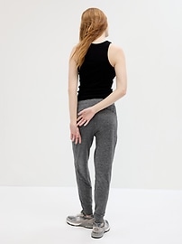 Anybody Women's Petite Pants 5XP Brushed Jersey Joggers Tie Gray A393065