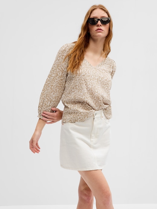 Image number 1 showing, Relaxed Smocked Top