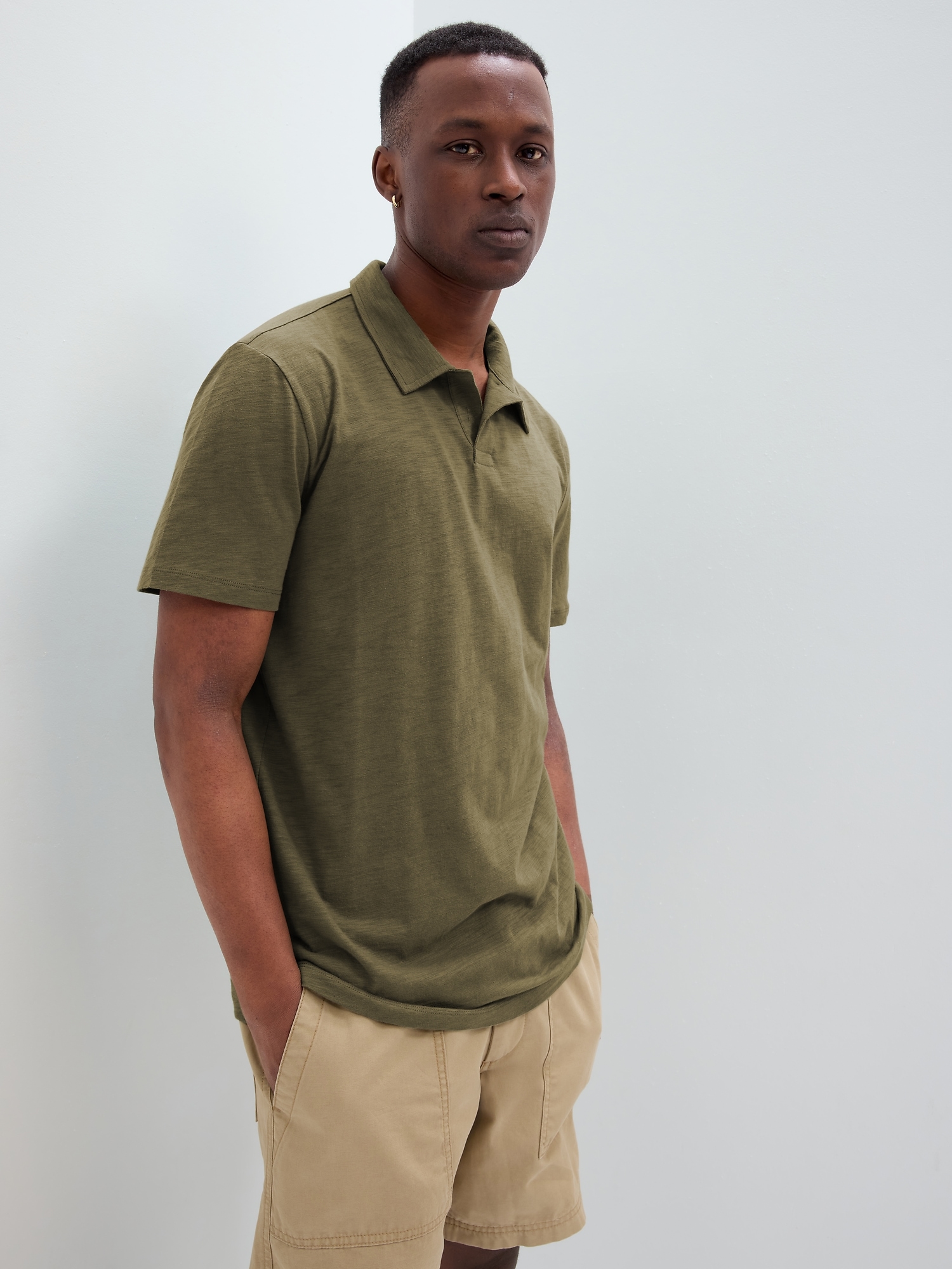 Lived-In Johnny Collar Shirt | Polo Gap Factory
