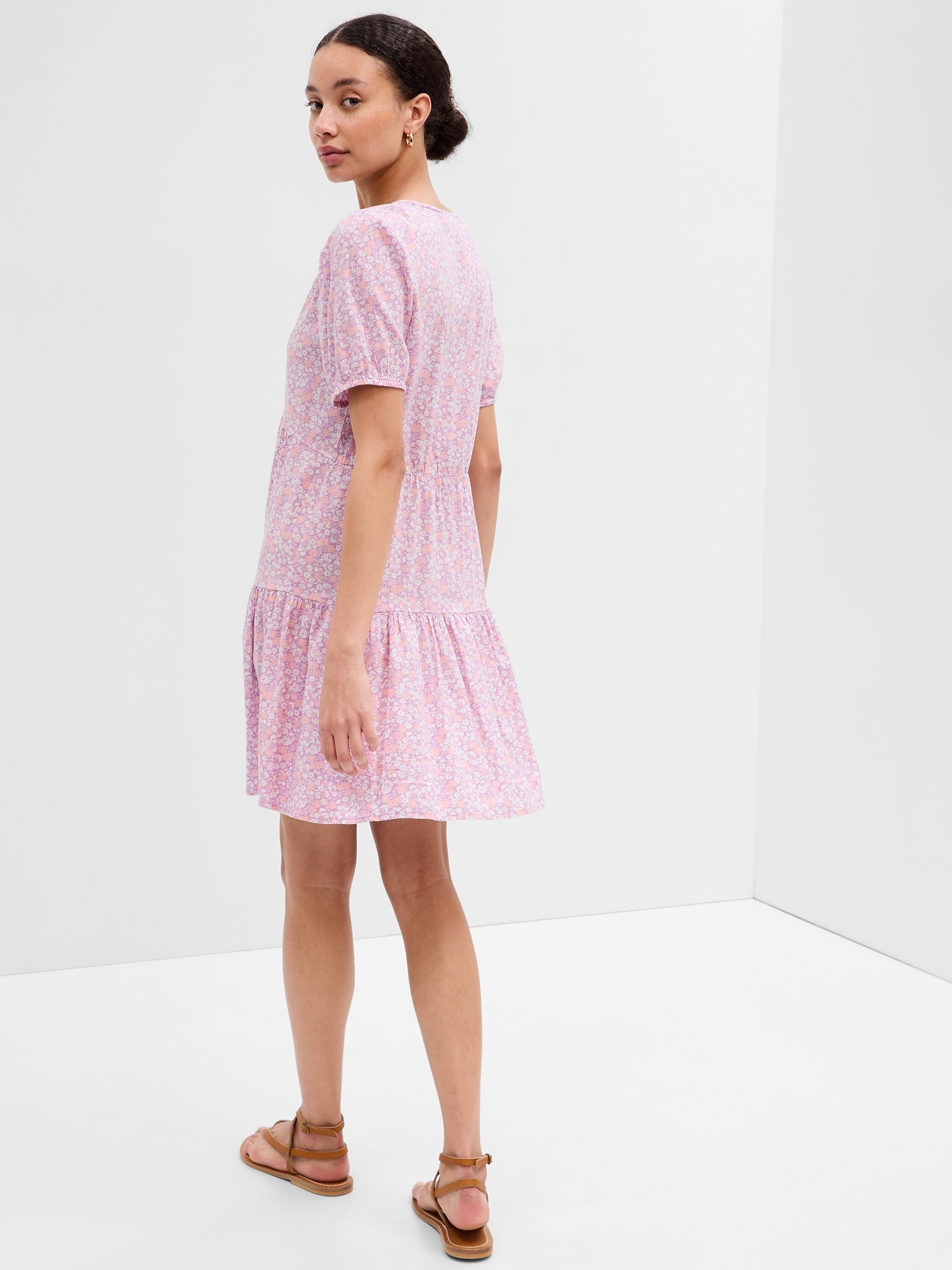 Gauze Puff Sleeve Mini Dress | Gap Factory