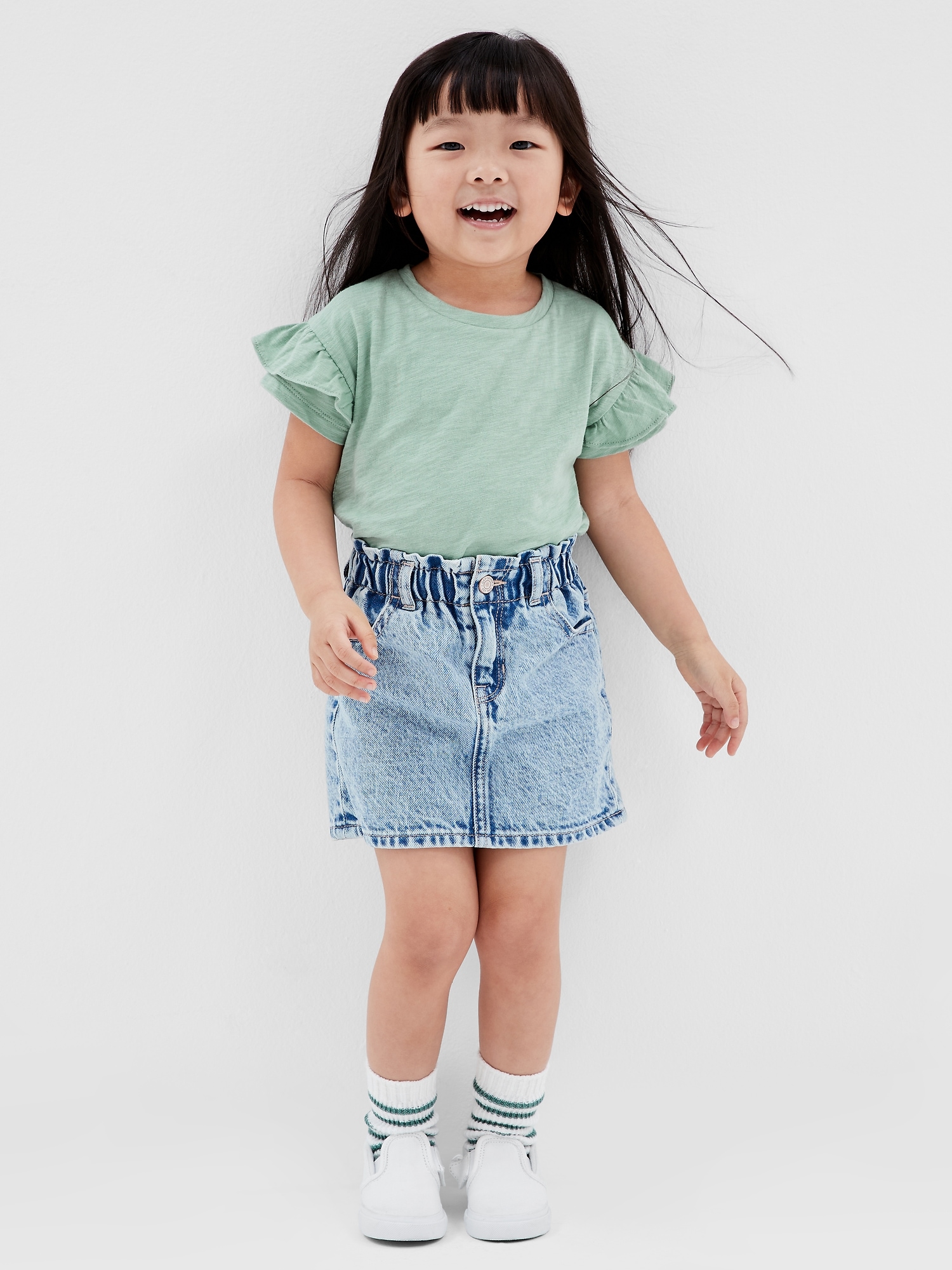 Summer Toddler Kids Baby Girls Clothes Crop Tops Denim Skirt Dress Outfit  Set Blue 2-3 Years - Walmart.com