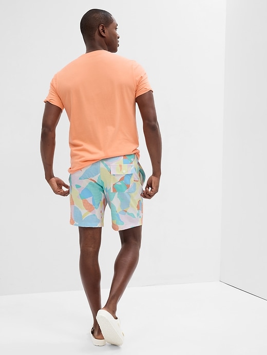 Image number 2 showing, 8" Print Swim Trunks