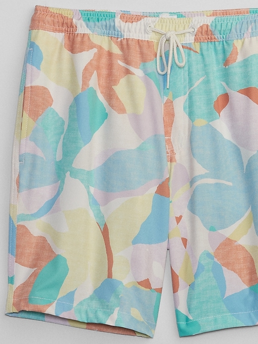 Image number 4 showing, 8" Print Swim Trunks