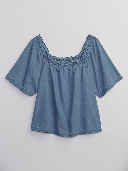Image number 3 showing, Relaxed Denim Squareneck Top