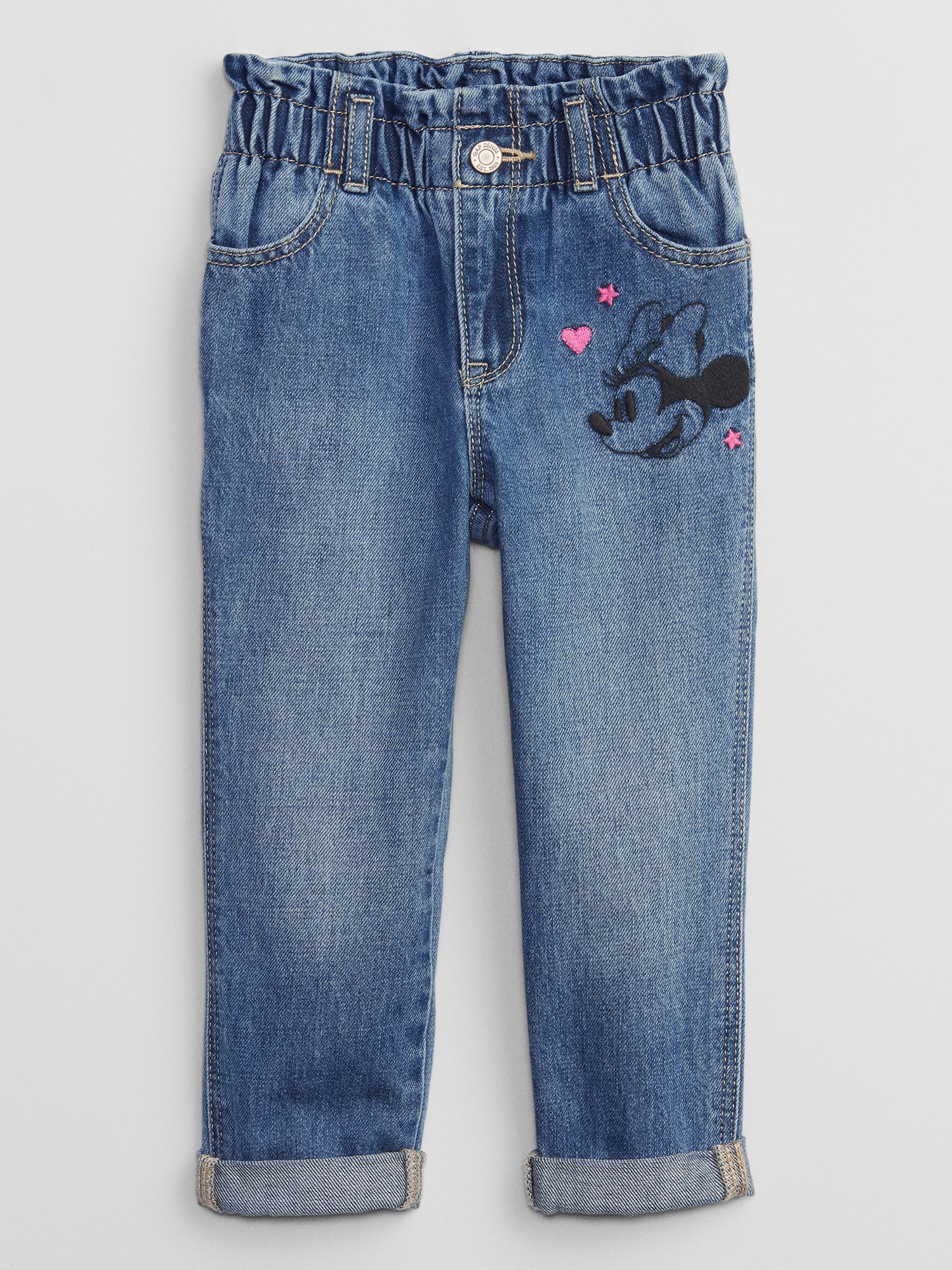 Slim Mom Jeans - Denim blue/Mickey Mouse - Ladies