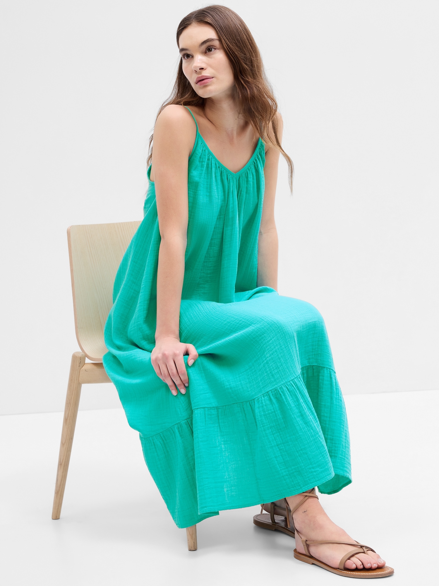 Gauze Cami Maxi Dress | Gap Factory