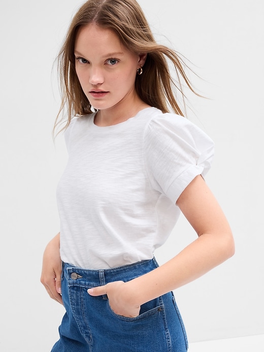 Image number 1 showing, Puff Sleeve T-Shirt