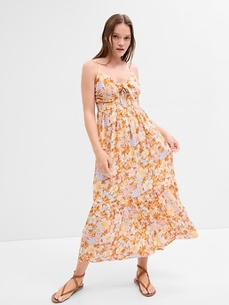 Tie Front Maxi Dress by Bravissimo, Tie Dye