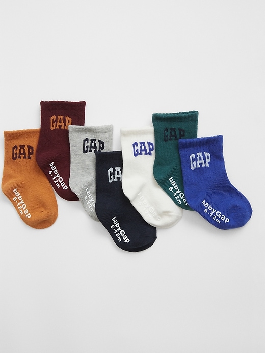 View large product image 1 of 1. babyGap Logo Crew Socks (7-Pack)