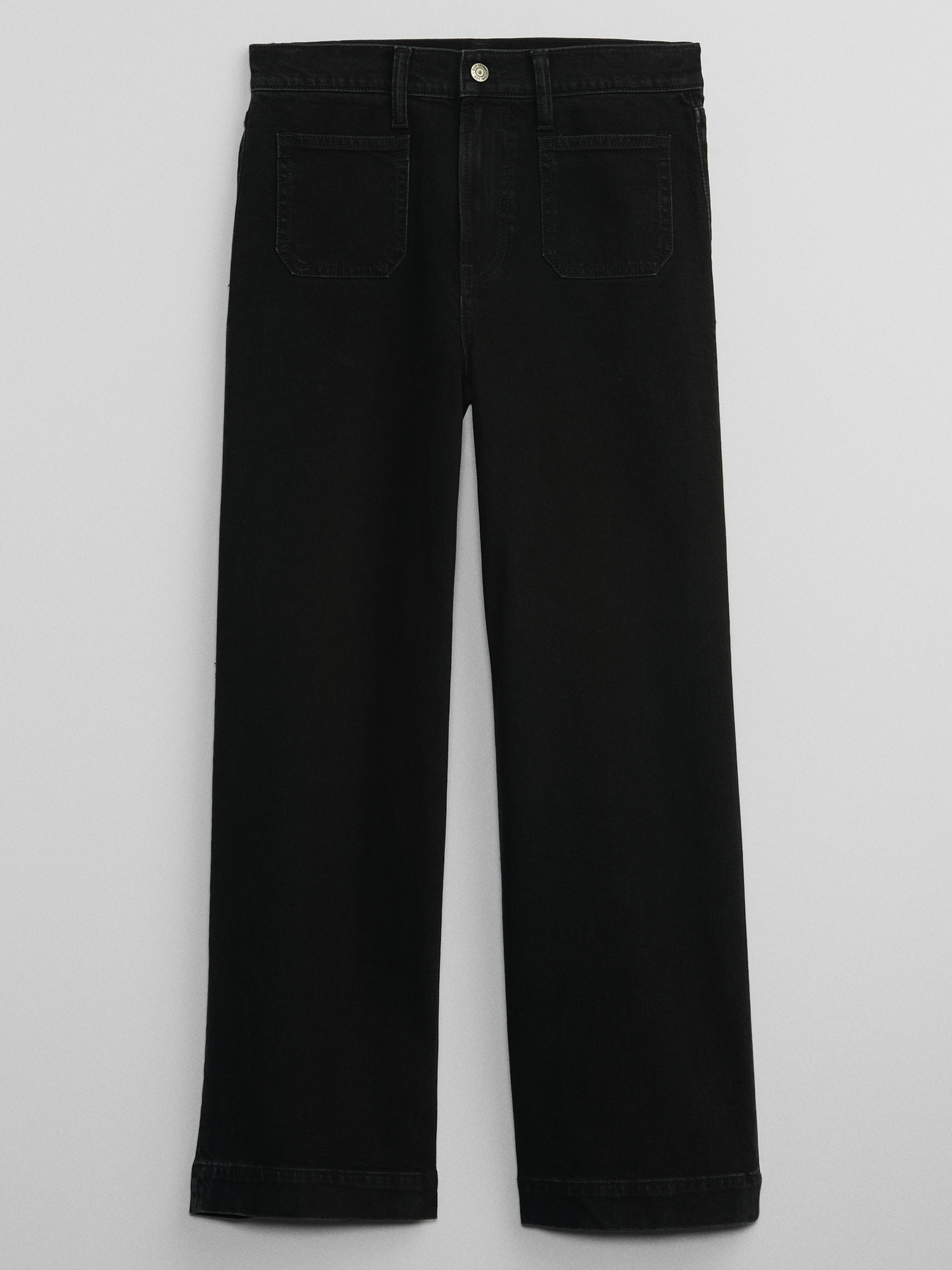 High Rise Wide-Leg Crop Jeans with Washwell | Gap Factory