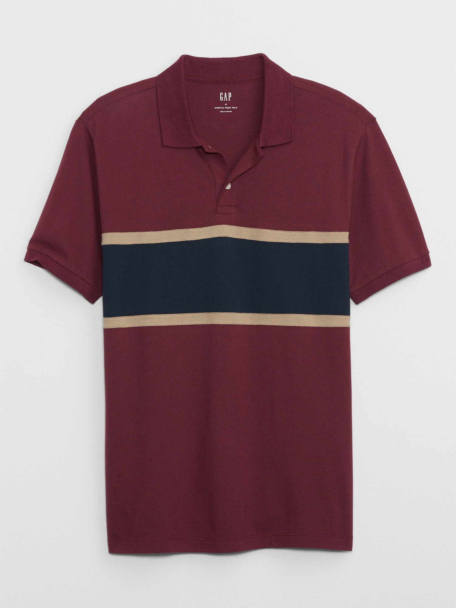 Colorblock Stretch Pique Polo Shirt | Gap Factory