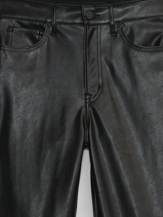 High Rise '70s Flare Vegan-Leather Pants
