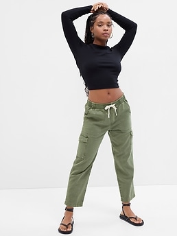 Mid Rise Easy Cargo Pants | Gap Factory