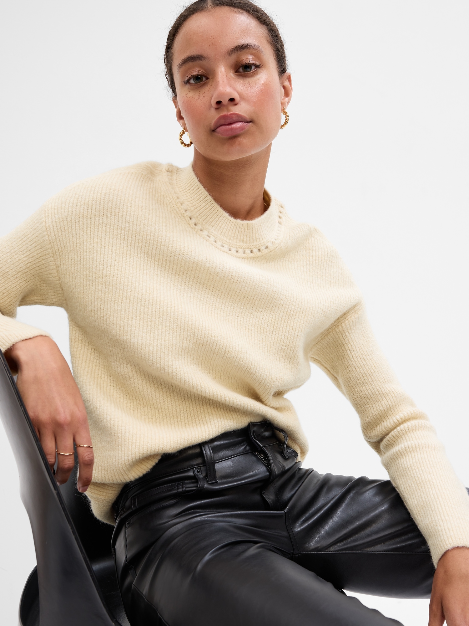 Forever Cozy Relaxed Ribbed Crewneck Sweater | Gap Factory