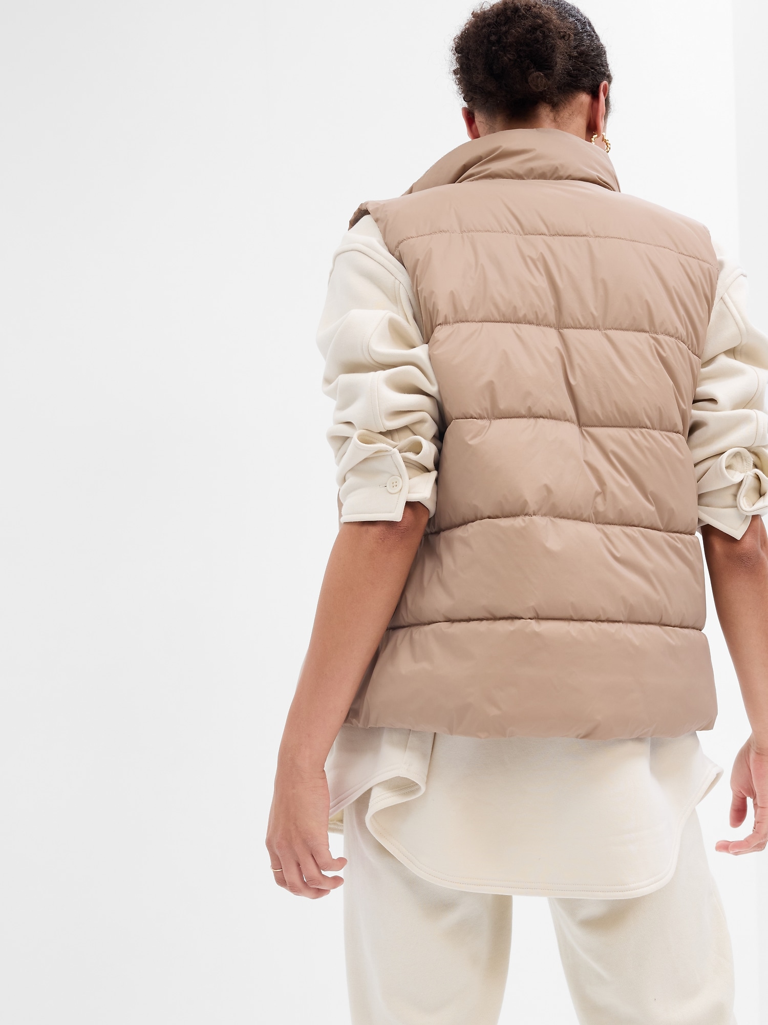 Frost-Free Water-Resistant Zip-Front Puffer Vest for Men