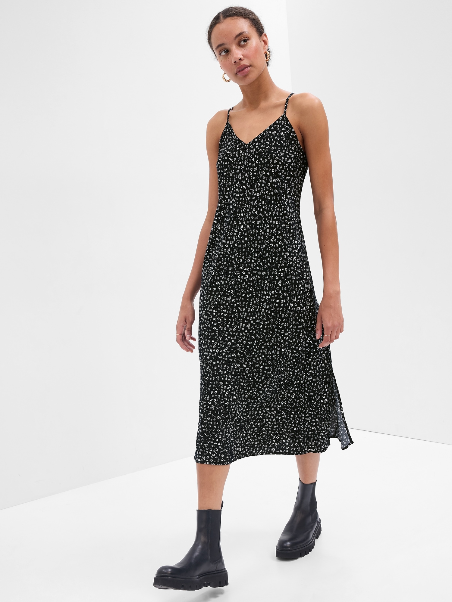Print Slip Midi Dress | Gap Factory