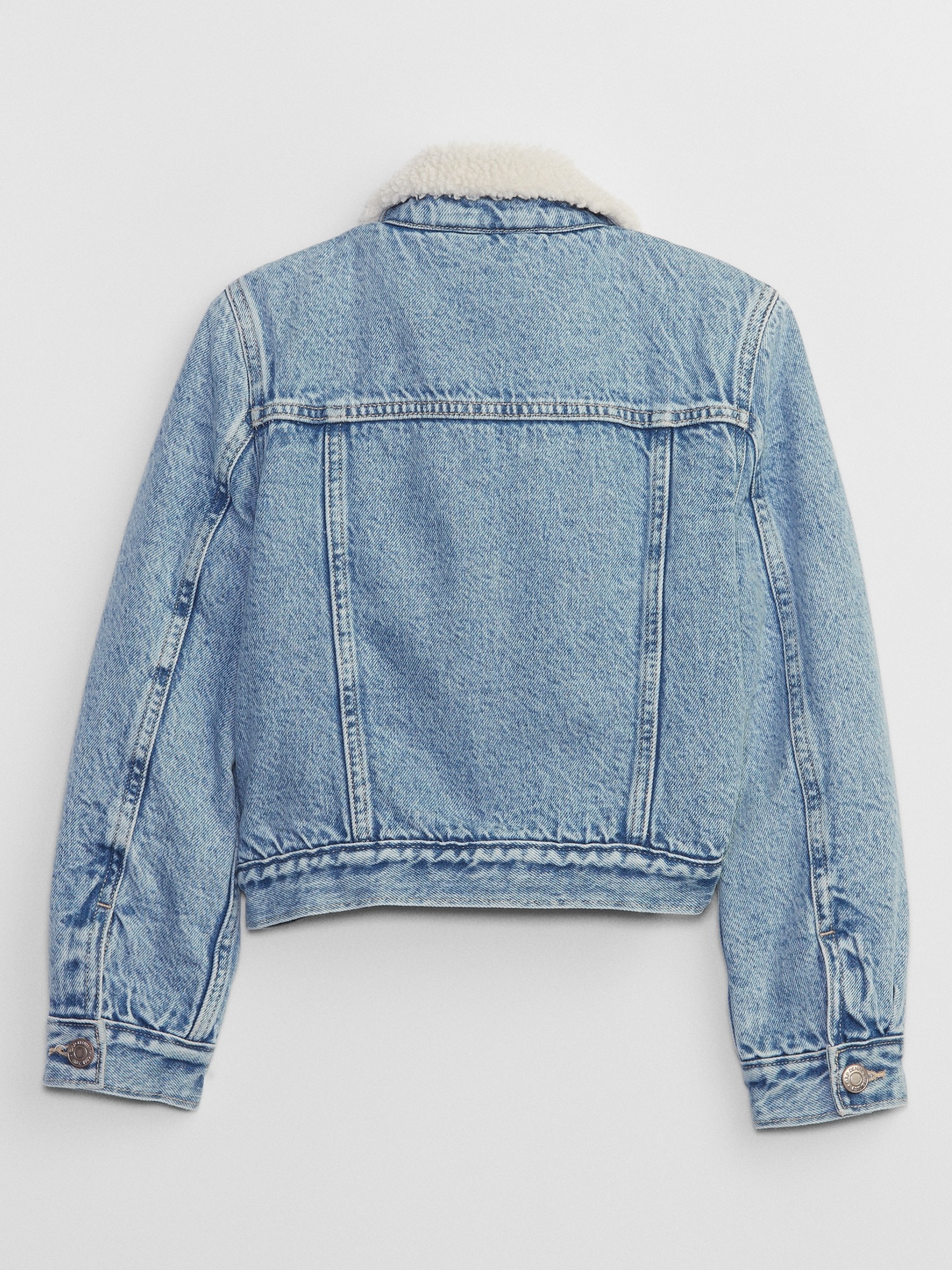 Girls sherpa clearance lined denim jacket