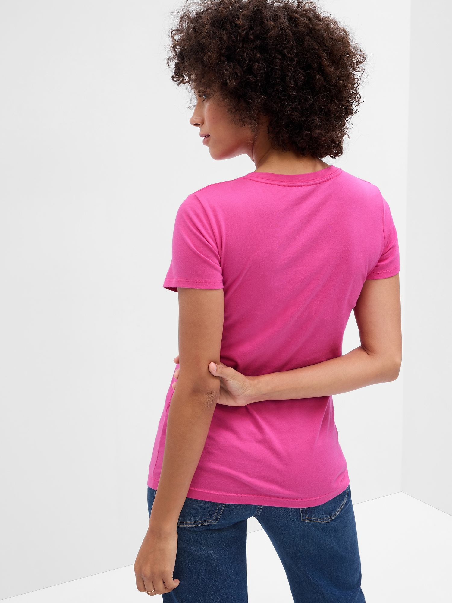Gap Factory Women's Gap Logo T-Shirt Standout Pink Size L