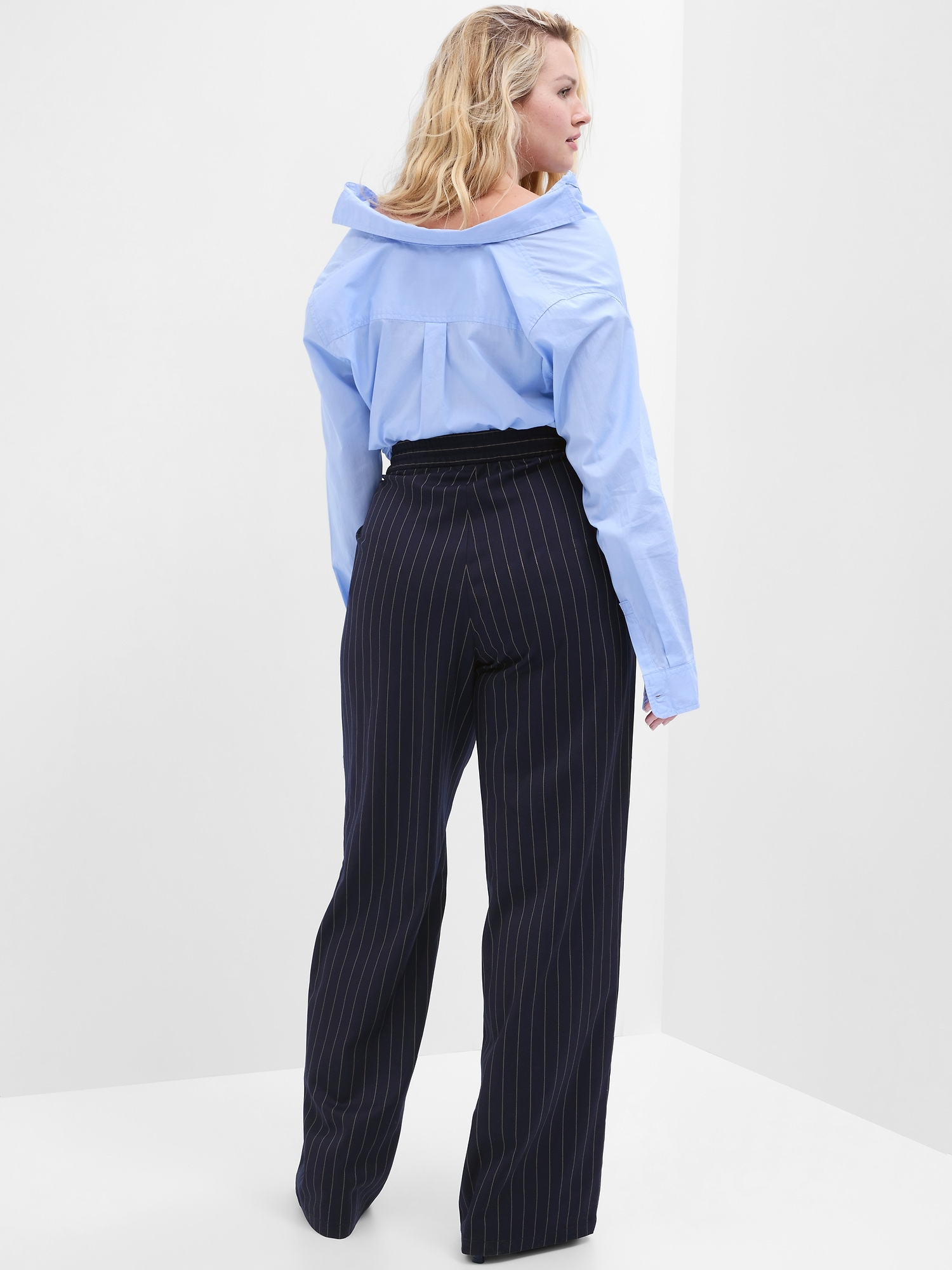 ASOS DESIGN casual gingham straight leg pants