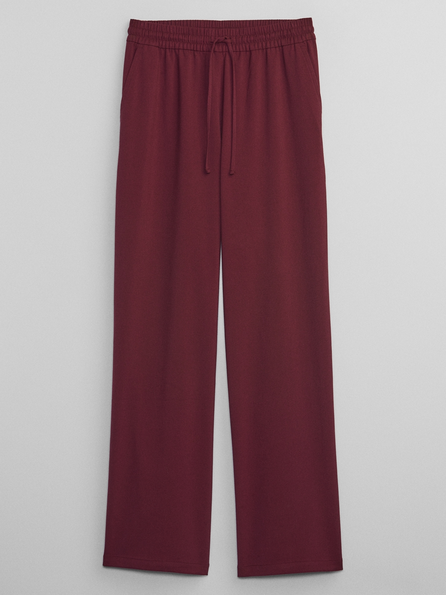 Mid Rise Easy Wide-Leg Twill Pants | Gap Factory