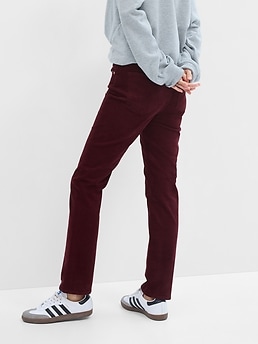 Mid Rise Classic Straight Corduroy Pants with Washwell | Gap Factory