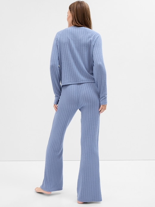 Image number 2 showing, Fitted Ribbed Flare PJ Pants