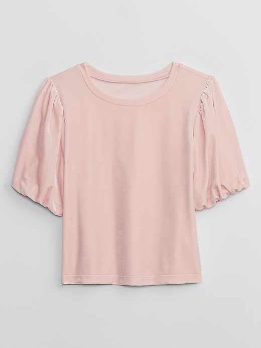 Image number 1 showing, Kids Velour Puff Sleeve Top