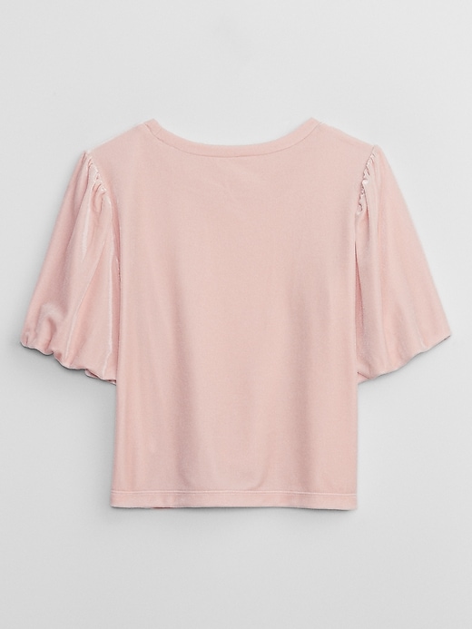 Image number 2 showing, Kids Velour Puff Sleeve Top