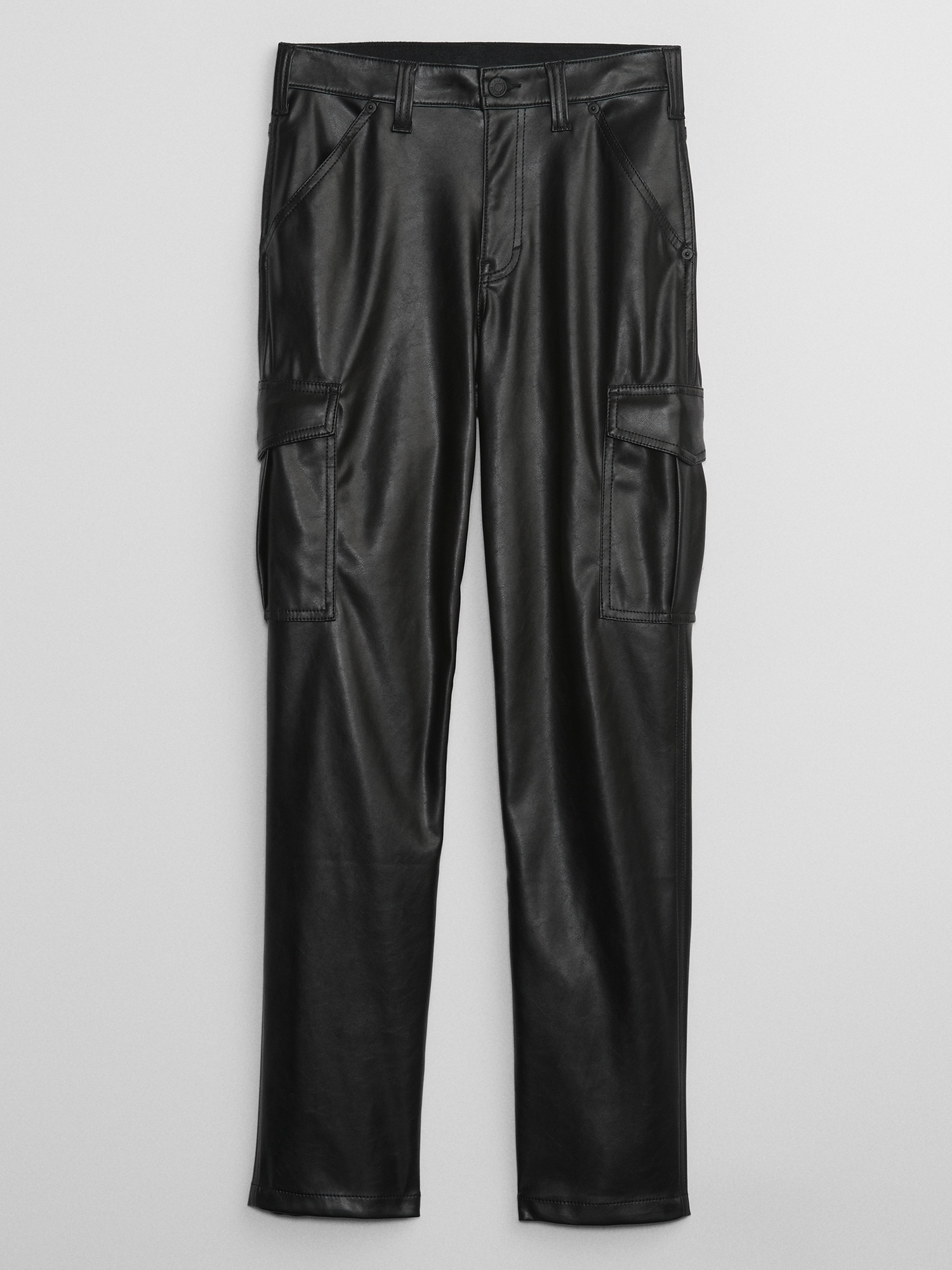Mid Rise '90s Loose Vegan-Leather Cargo Pants | Gap Factory