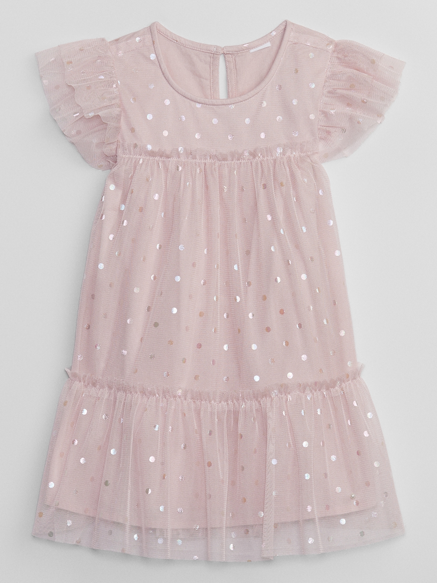 babyGap Tulle Ruffle Sleeve Dress | Gap Factory