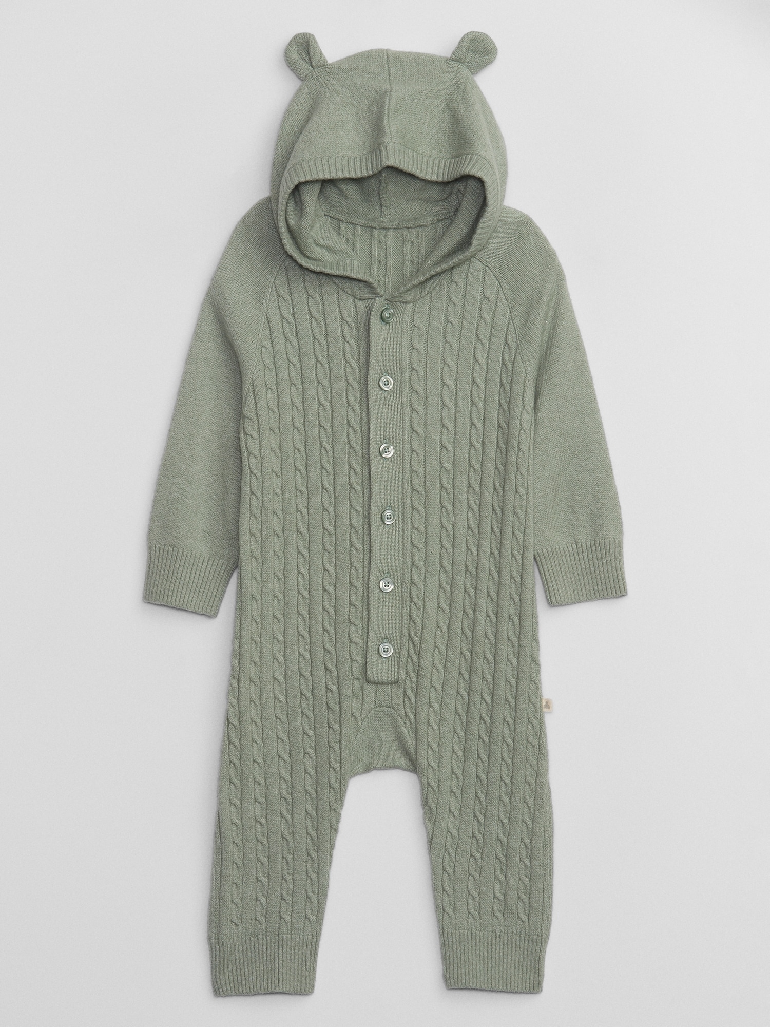 Baby CashSoft Cable-Knit One-Piece