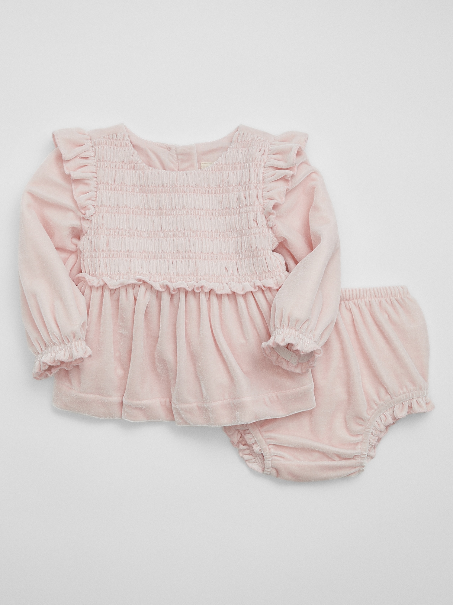 Baby Velvet Smocked Two-Piece Outfit Set | Gap Factory