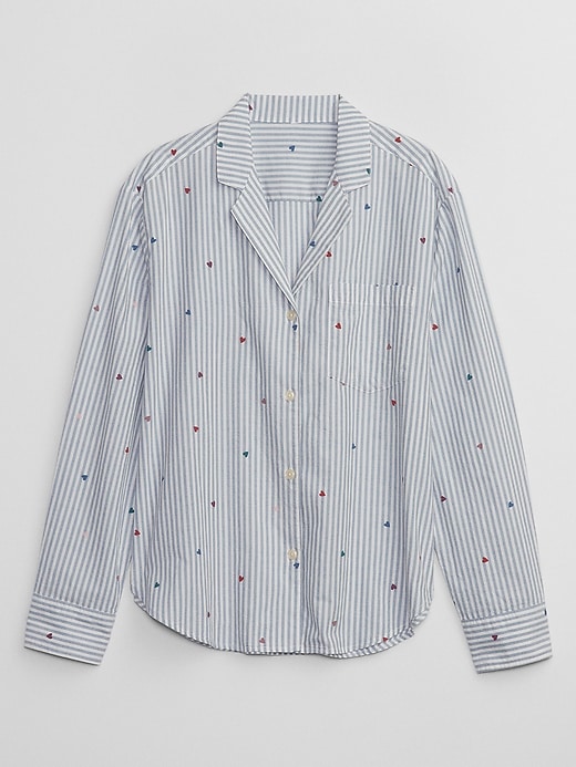 Image number 3 showing, Relaxed Poplin PJ Shirt