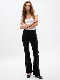  Velvet Flare Pants for Women Vintage 70s Cowgirl High Waist Bell  Bottoms Soft Stretchy Comfy Wide Leg Palazzo Pants Black : Sports & Outdoors