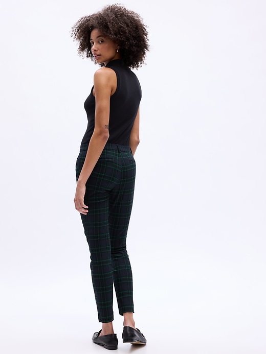 Green Slim Tartan Trousers Skinny Stretch Plaid Pants Check Jeans | eBay