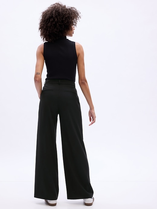 Image number 2 showing, Twill Wide-Leg Trousers