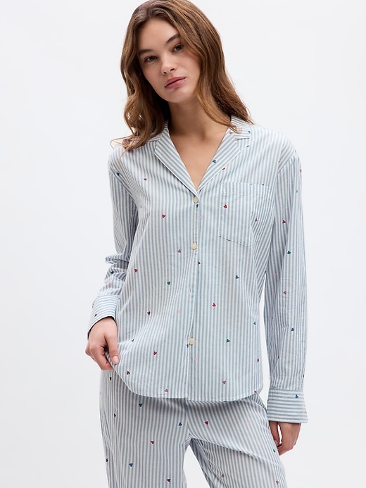 Image number 1 showing, Relaxed Poplin PJ Shirt