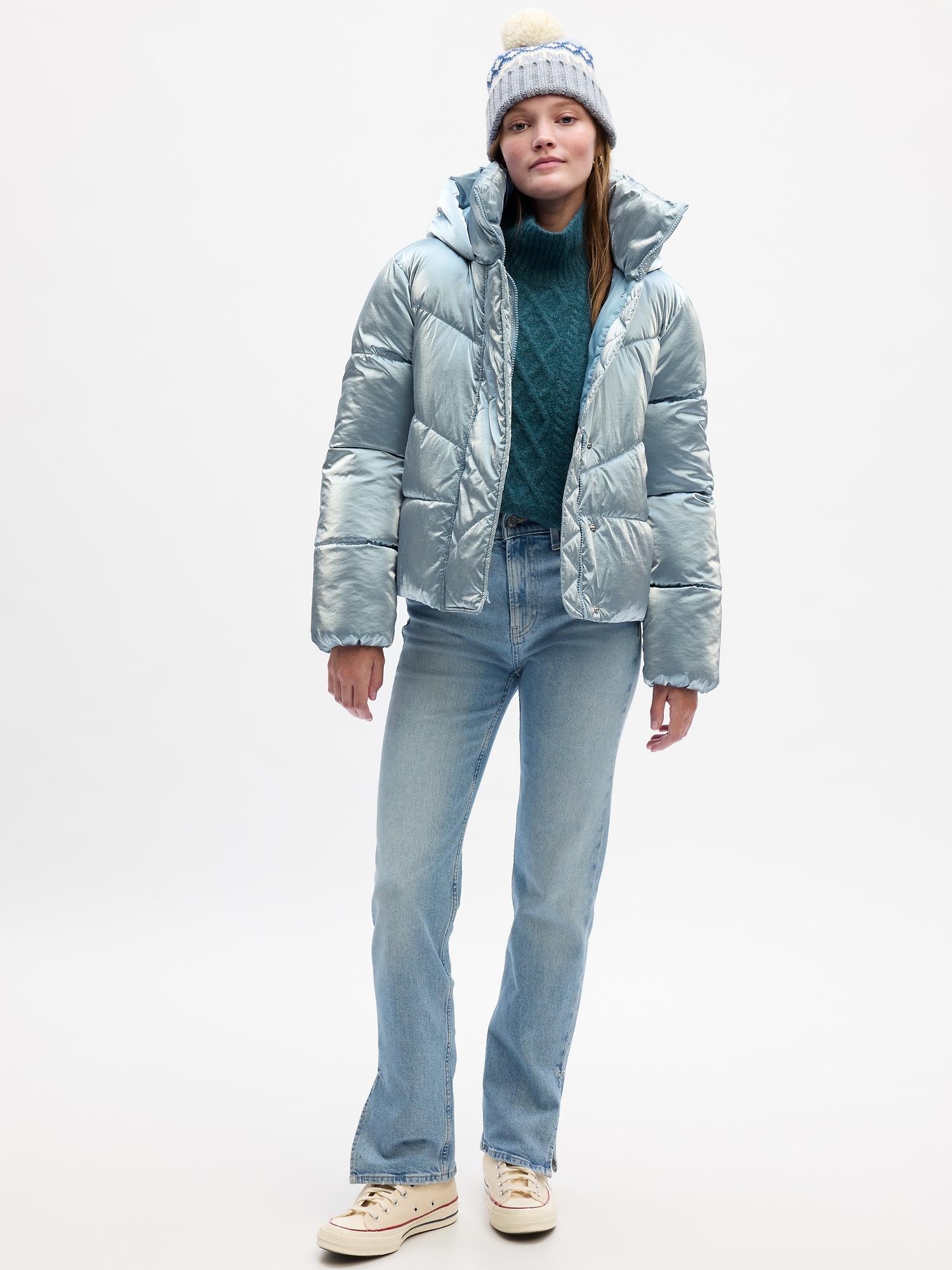 GOXIANG Puffer Jacket Womens Winter Thicken Warm Short Padded