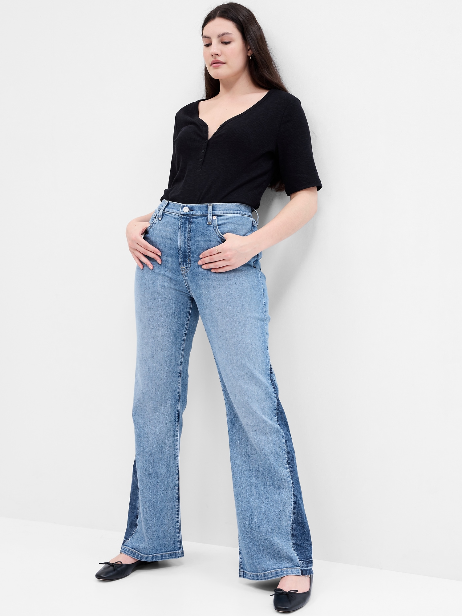 Gap Factory High Rise '70s Flare Corduroy Pants with Washwell