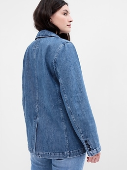 Denim on sale jacket blazer