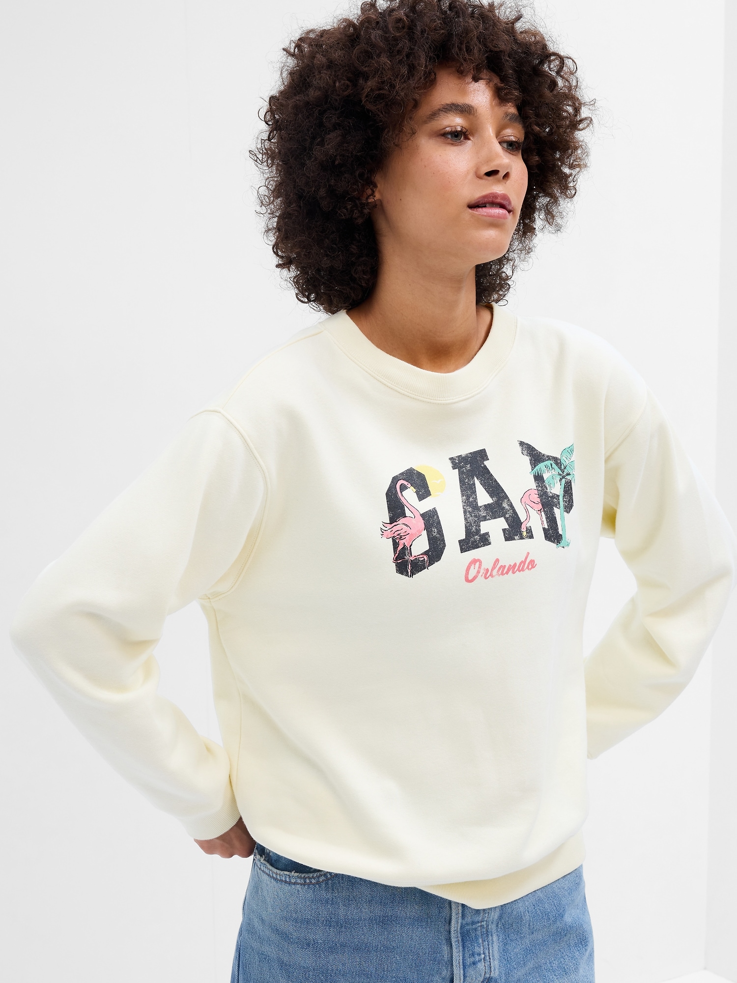 Relaxed Gap City Logo Sweatshirt