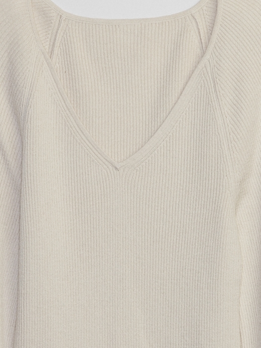 Image number 4 showing, Ribbed V-Neck Sweater