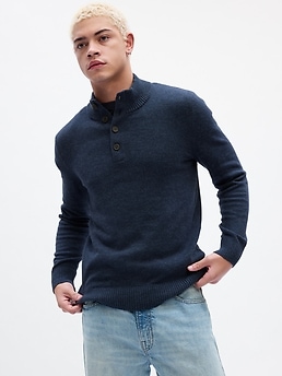 Mockneck Henley Sweater | Gap Factory